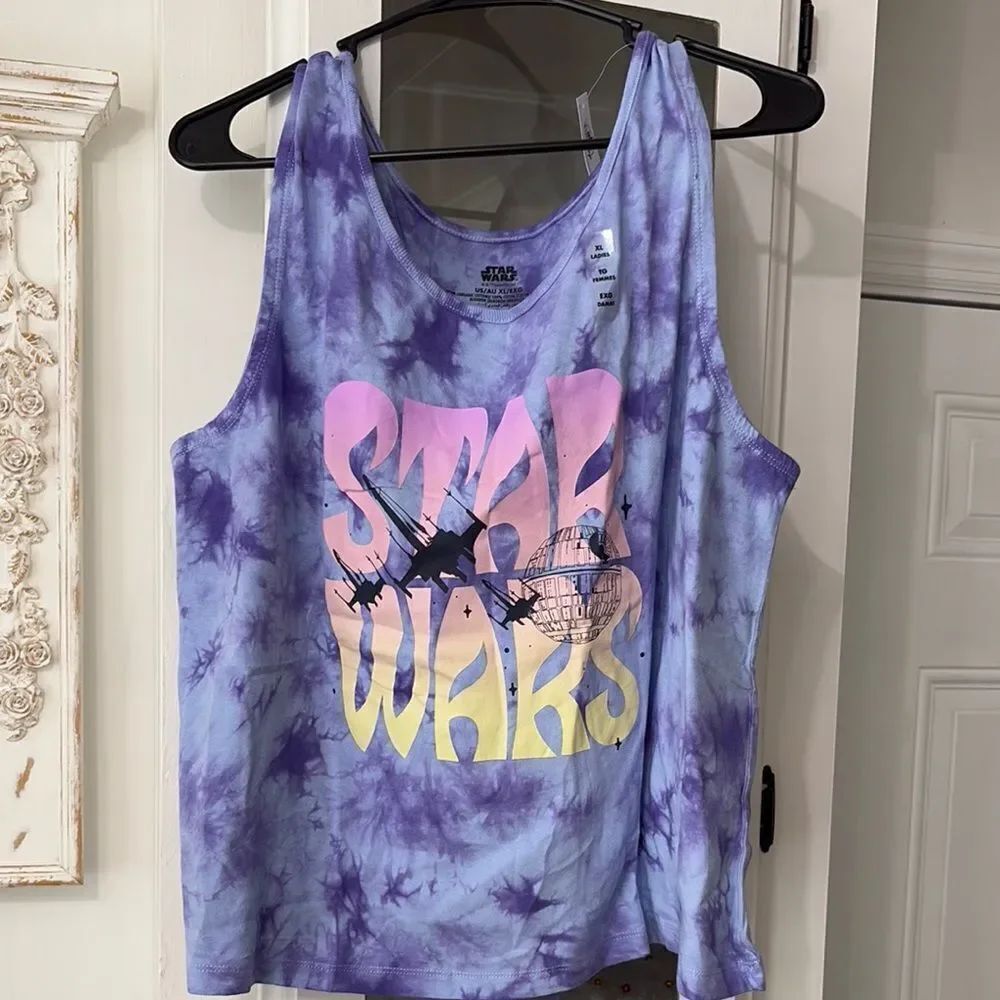 NWT Disney Star Wars Tie-Dye CROPPED Lades Tank Top XL